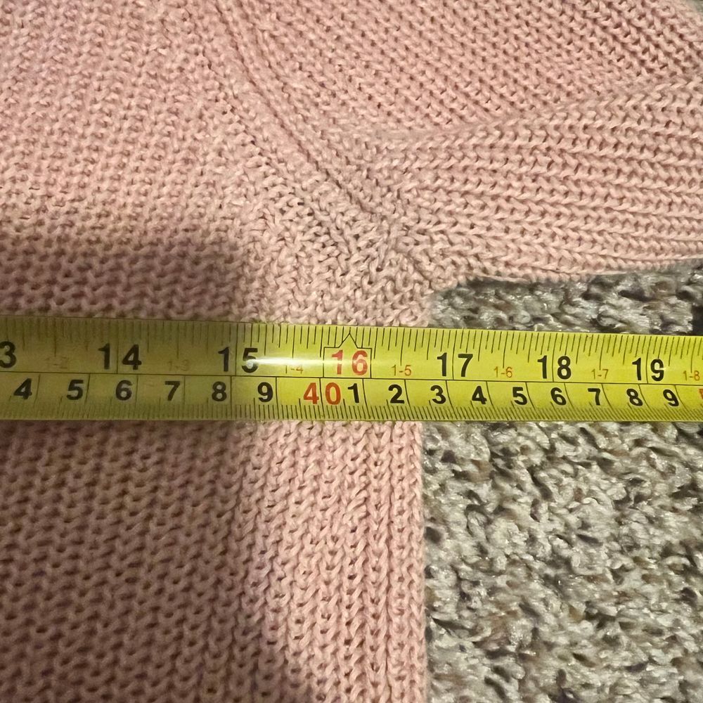 Eileen Fisher Blush Pink V-Neck‎ Ribbed Knit Tunic Sweater XS - Picture 5 of 7